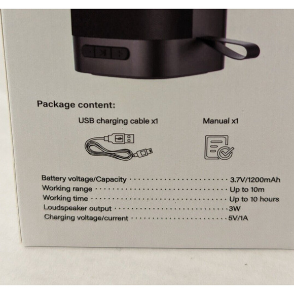 Bluetooth Speaker Rugged Portable Strap Microphone 12 hour Life Loud Outdoor - Picture 2 of 4